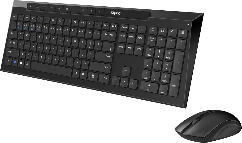 Комплект RAPOO 8210M Multi-mode Wireless Keyboard &amp; Mouse Desktop Set black (13571) - фото 3