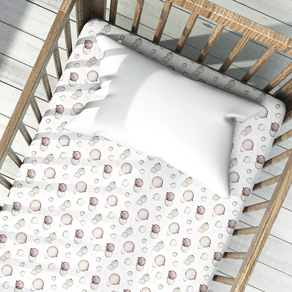 Простыня детская на резинке Home Line Воздушные шары 60х120 см бежевая (196955) - фото 3