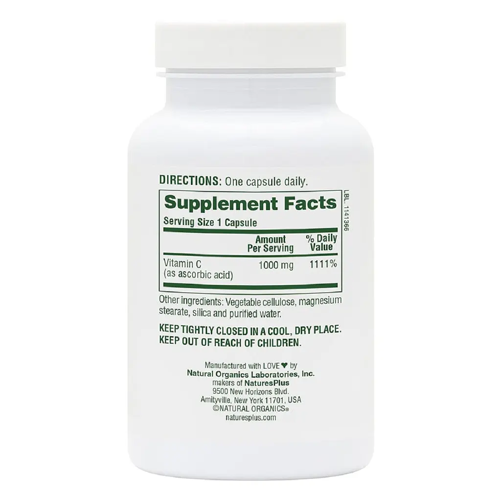 Витамин C Natures Plus Vitamin C 1000 мг 90 капсул - фото 2