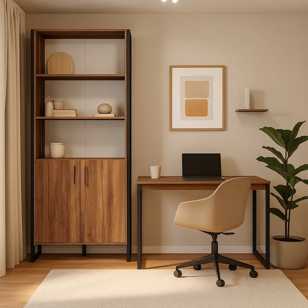 Шафа лофт ОП-653 Orange-Line 860х400х1900 Чорний/Дуб Бароко рістретто - фото 2