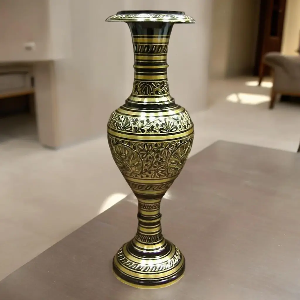 Ваза бронзовая черная 60х17х17 см - фото 4