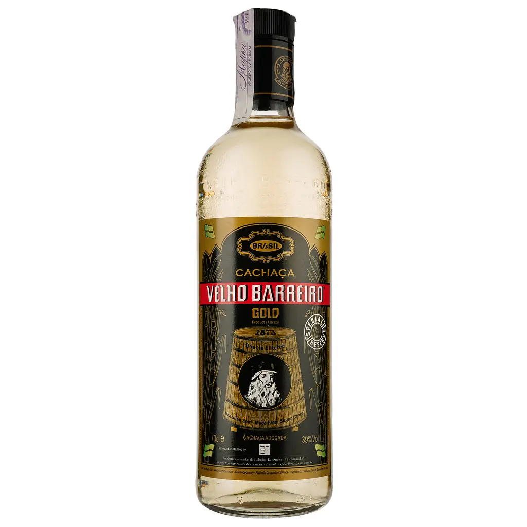 Кашаса Velho Barreiro Gold, 39%, 0,7 л - фото 2