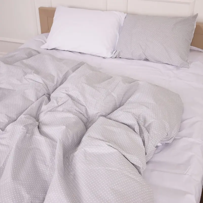 Наволочка MirSon Бязь 17-4831 Eugene 50х50 см біло-сіра (2200009391651) - фото 2