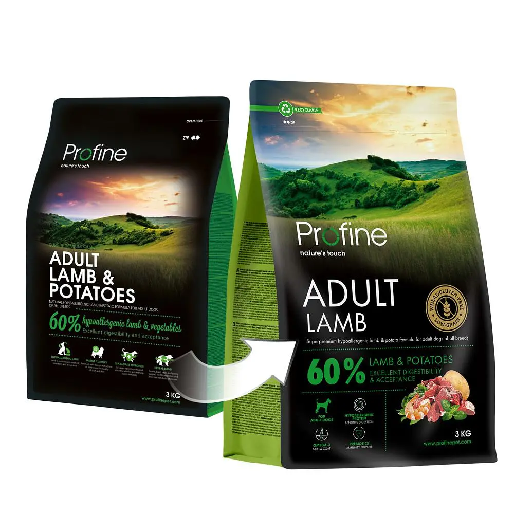 Сухий корм Profine Lamb and Potatoes для дорослих собак усіх порід, з ягням та картоплею, 3 кг - фото 4