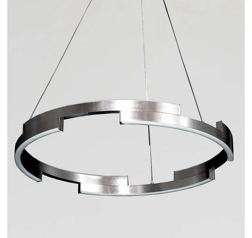 Сатинова срібляста LED люстра-кільце в стилі мінімалізм Artlight 3717/80SN - фото 4
