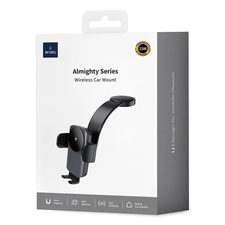 Холдер Wiwu CH-322 Universal Automatic Wireless car charger Черный - фото 2