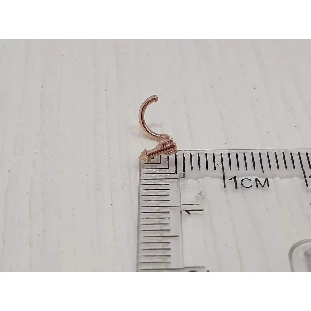 Золота сережка-пірсинг Астор в ніс. 3182440 - фото 3