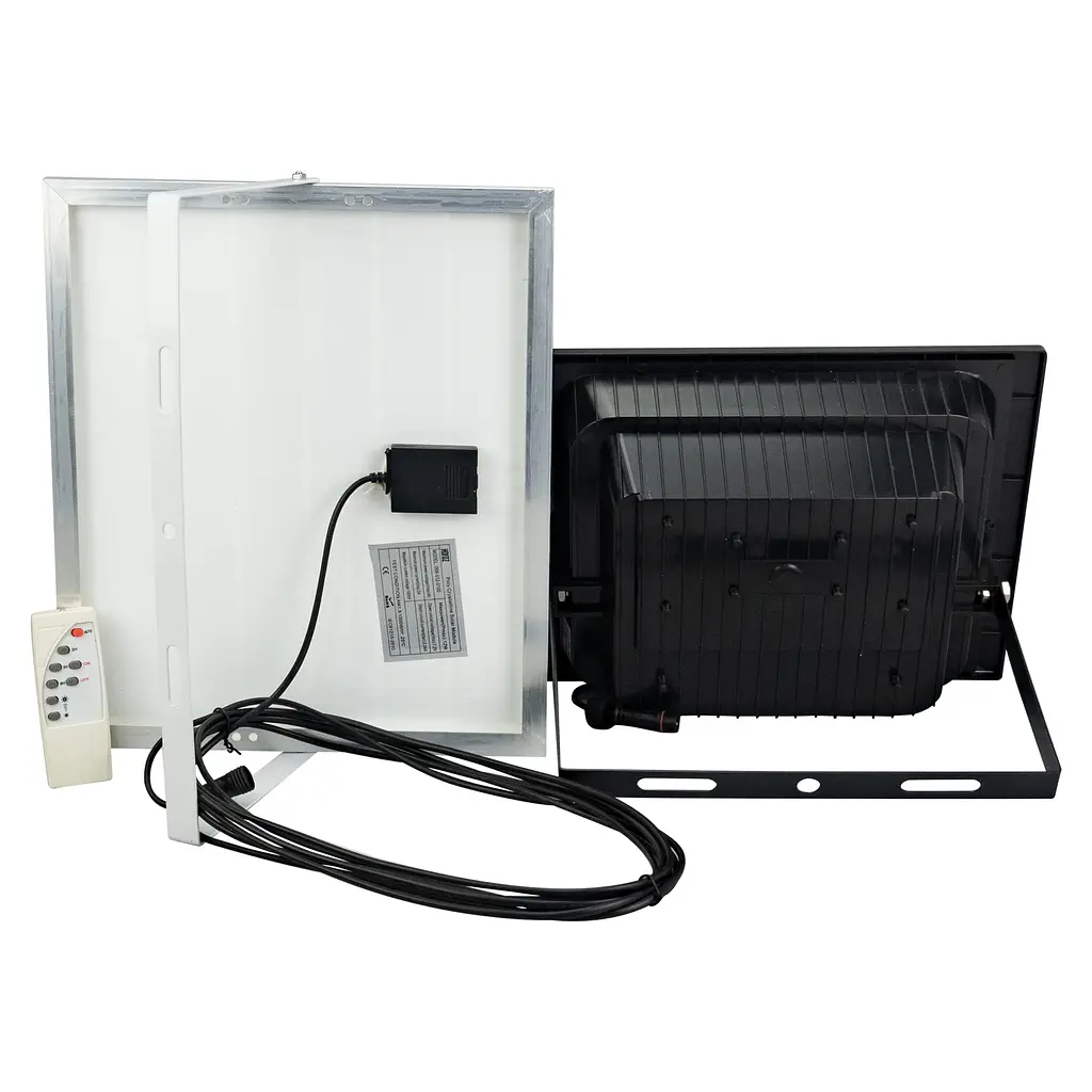 Прожектор светодиодный Horoz Electric Tiger-100 100W с солнечной панелью 6400K черный - фото 2