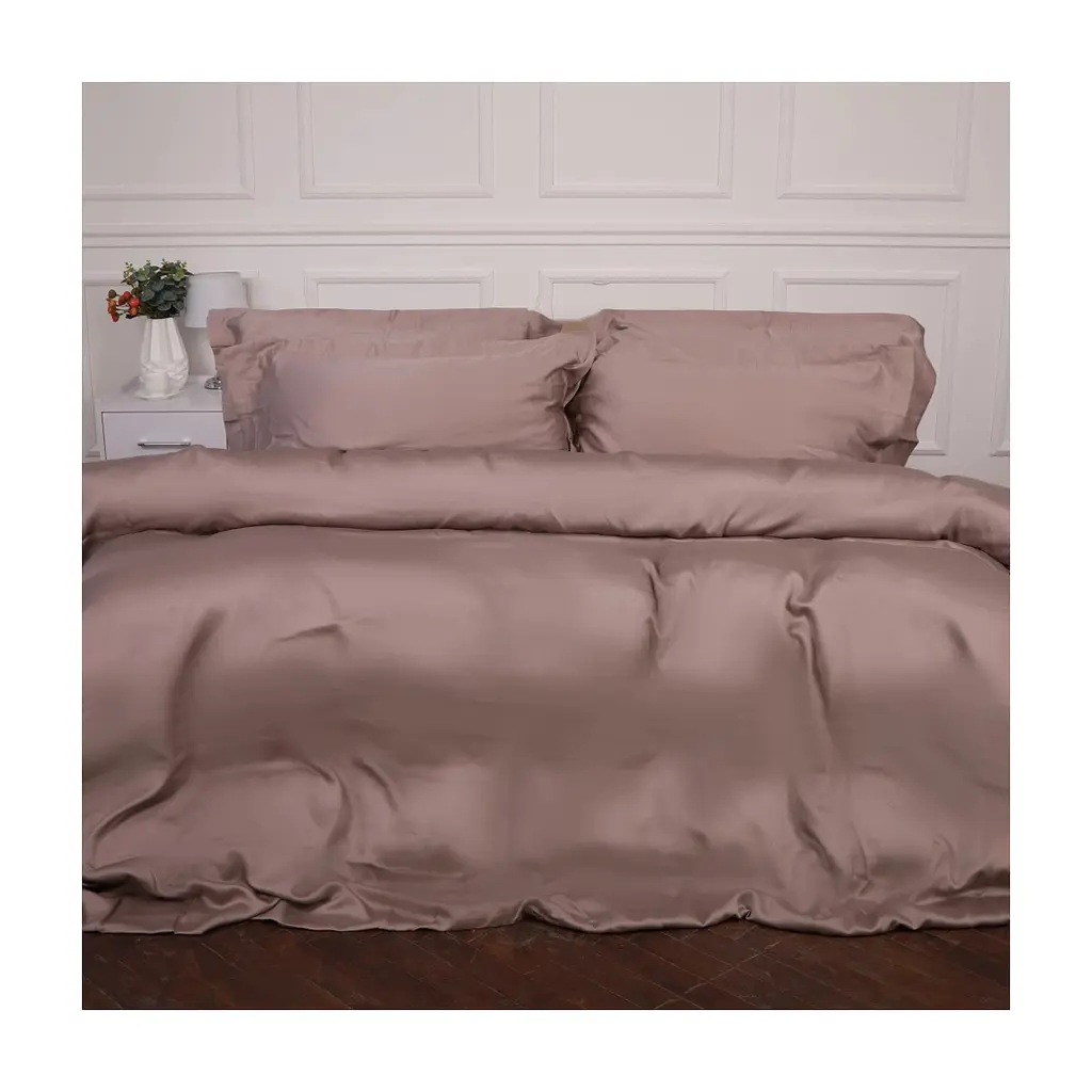 Постільна білизна MirSon Tencel №08 Beige 160х220 полуторний Євро (2200009637124)