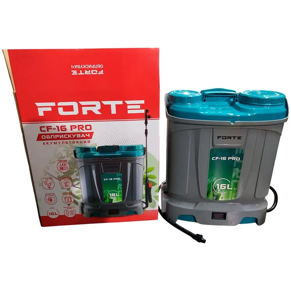 Опрыскиватель аккумуляторный Forte CF-16 Pro 8Аh/12V 2-4 бар 16 л (141020) - фото 9