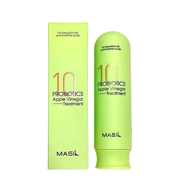 Бальзам від лупи з яблучним оцтом 10 PROBIOTICS APPLE VINEGAR TREATMENT Masil 300 мл - фото 2