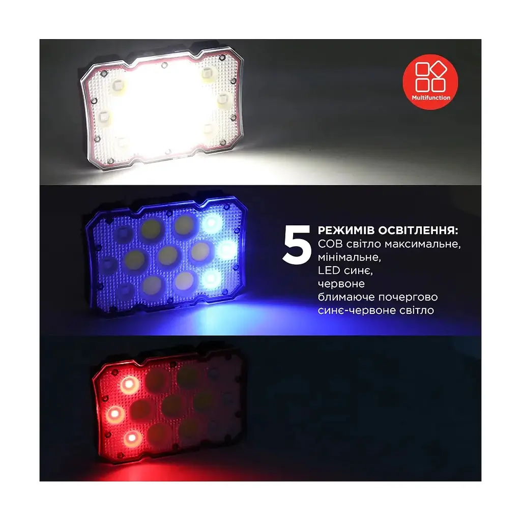 Ліхтар Quantum worklight Worker 15W COB+LED з функ Power Bank (QM-FL2030) - фото 9