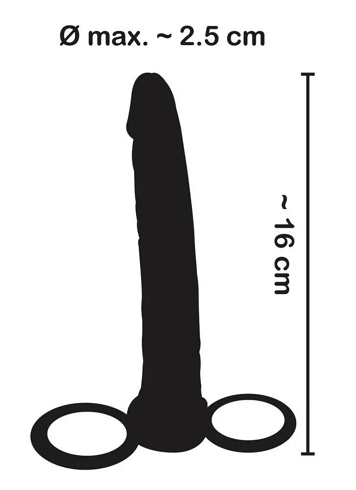 Насадка на пеніс для подвійного проникнення You2Toys Anal Special 16 см чорний - фото 4