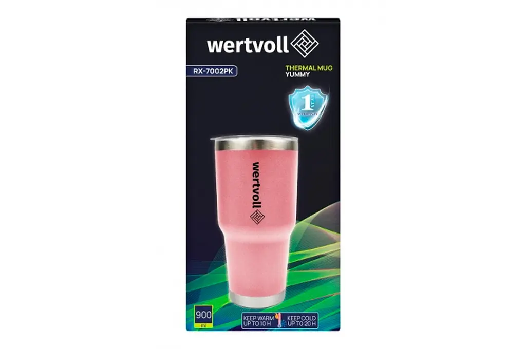 Термокружка WERTVOLL 900мл Yummy розовая (RX-7002PK) - фото 5