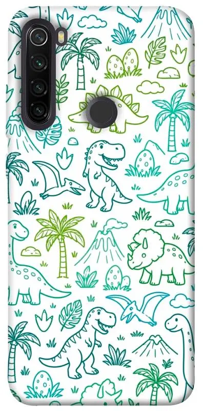 TPU чохол Demsky Dino pattern для Xiaomi Redmi Note 8T