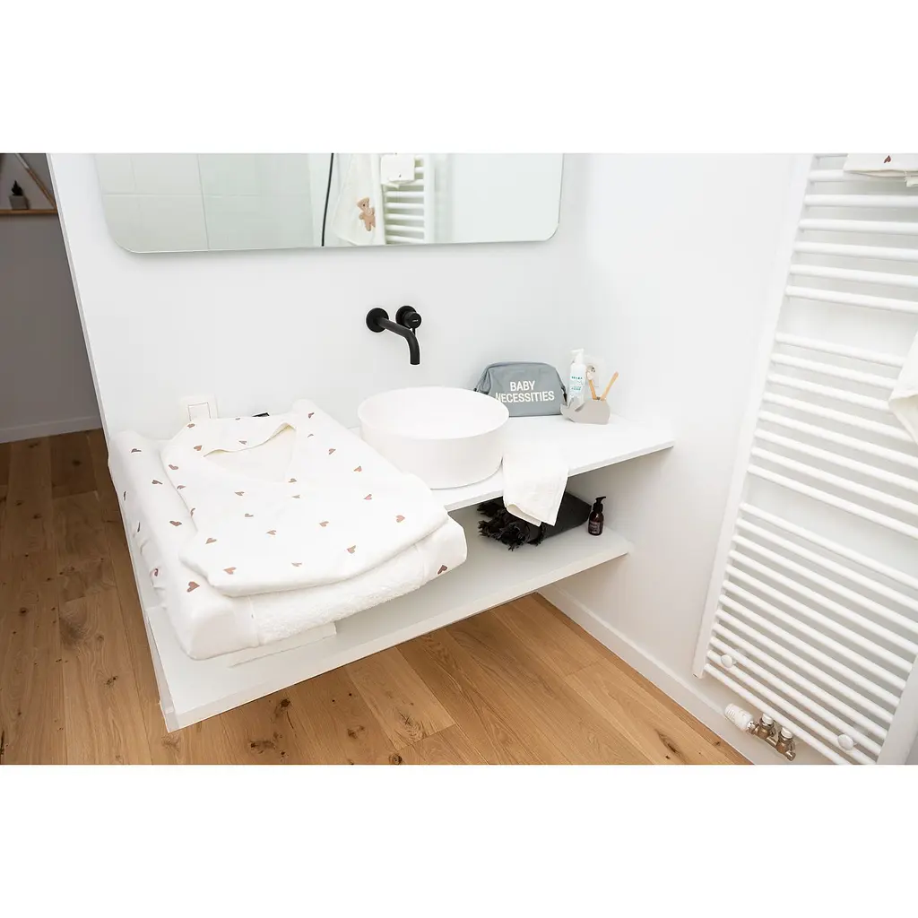 Рушник дитячий Childhome Hearts 80 x 80 см з капюшоном білий (CCBCJOH) - фото 8
