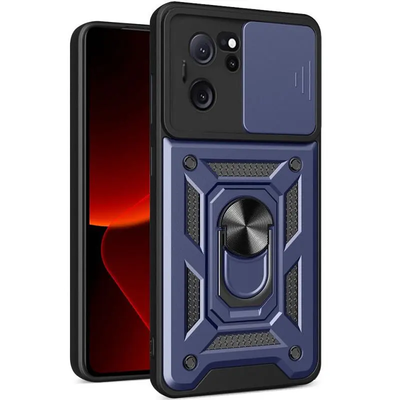 Чохол Ummi Camshield Serge Ring для Xiaomi 13T / 13T Pro Синій / Navy - фото 2