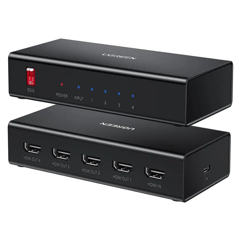 HDMI-cпліттер розгалужувач на 4 порти Ugreen CM570 1 to 4 Out HDMI 2.0 - фото 3