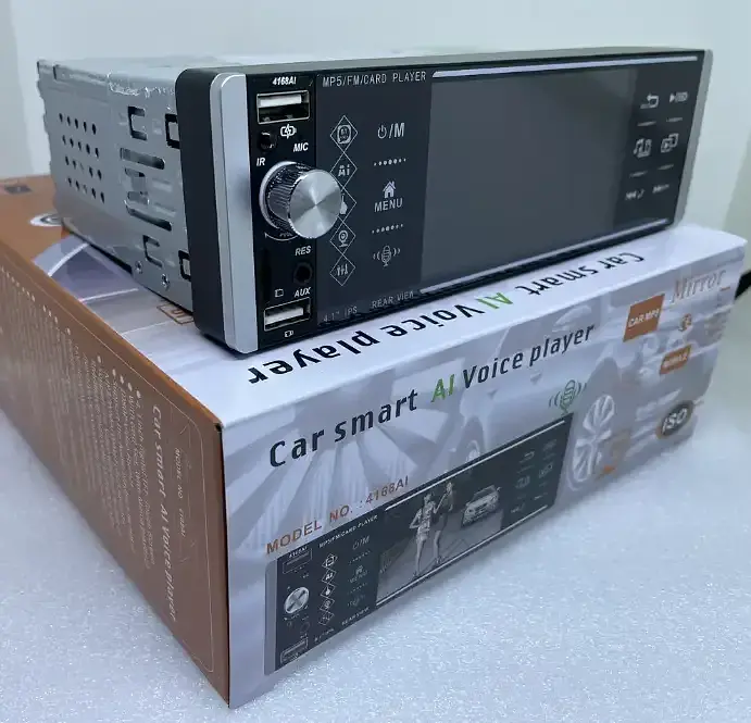 Автомобільна магнітола 1din Lesko 4168 AI mp3 мультимедійна з екраном Чорна - фото 7