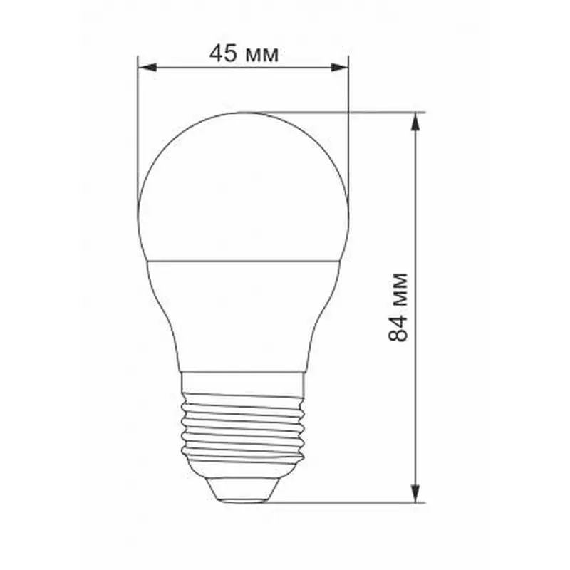 Лампочка Videx LED G45e 7W E27 3000K 220V (VL-G45e-07273) - фото 3