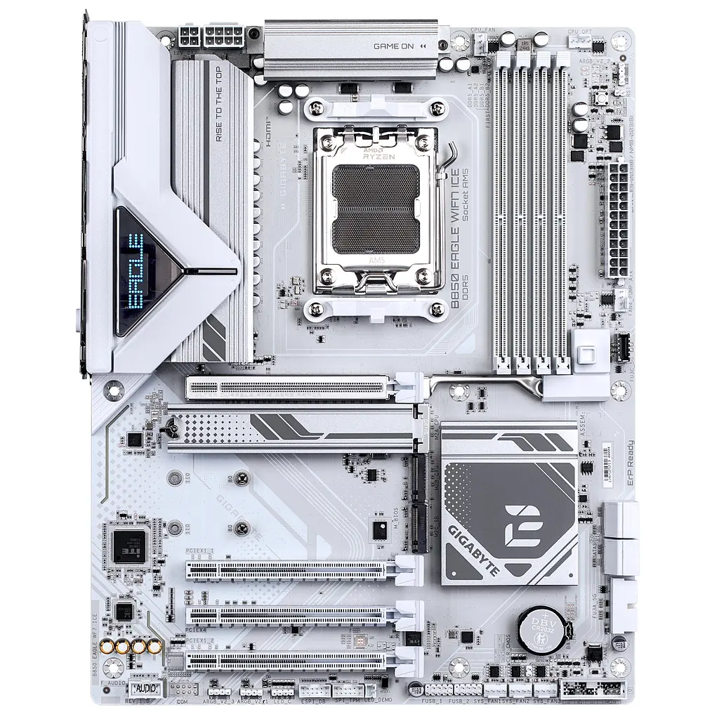 Материнська плата B850 EAGLE WF7 ICE sAM5 B850 4xDDR5 M.2 HDMI DP Wi-Fi BT ATX білий Gigabyte teh0019066 - фото 2