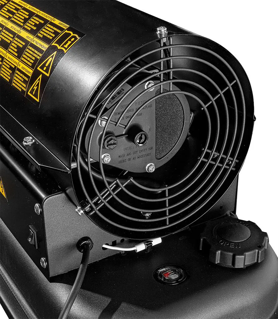 Теплова гармата Neo Tools 20 кВт, 550 м3год, прямого нагріву, бак 19л, витрата 1.9л/год, IPX4 - фото 4