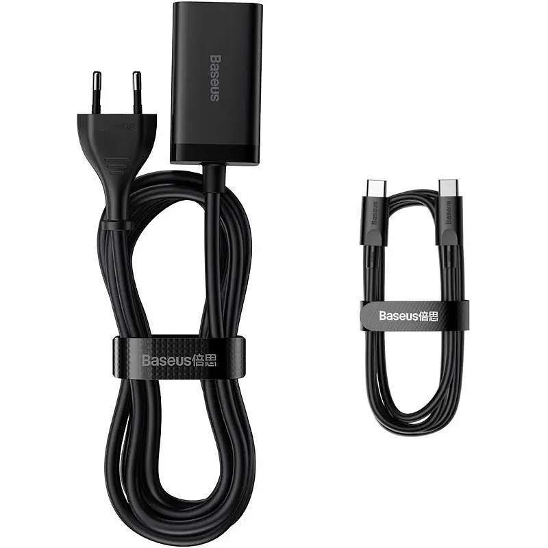 Мережевий зарядний пристрій Baseus GaN3 Pro Desktop Fast Charger 2Type-C+2USB 65W CCGP040101 Black - фото 5