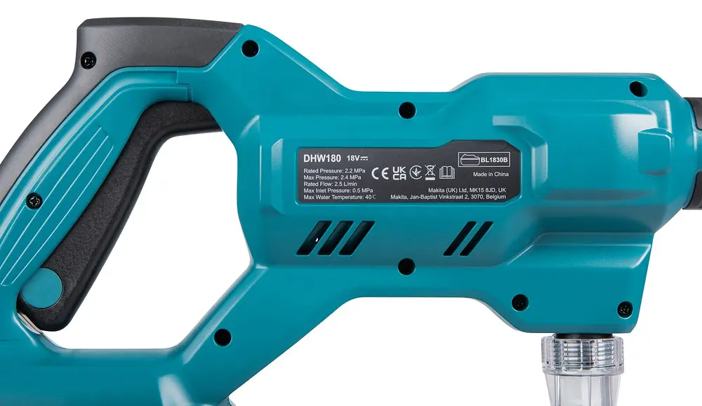 Мийка акумуляторна Makita DHW180RF (24 бар, 150 л/год, 250 Вт, LXT) - фото 8
