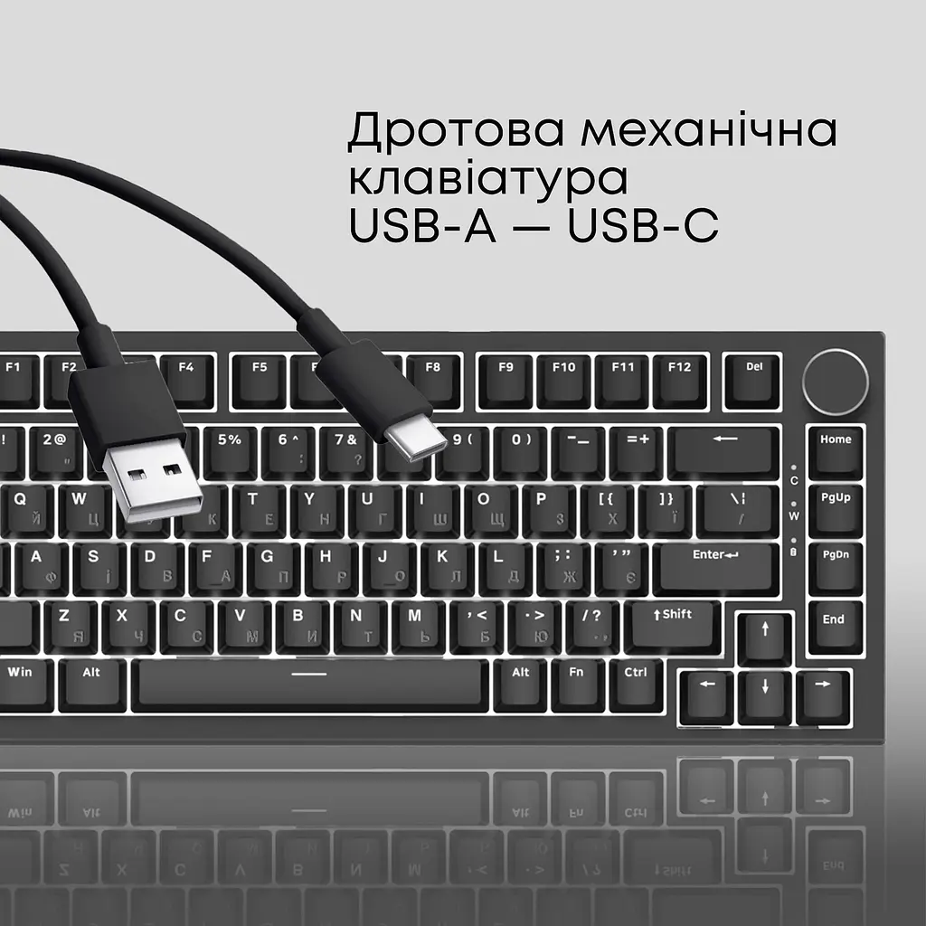 Клавіатура Ajazz AK820 Red Switch Black (AK820-R-B) [163665] - фото 7