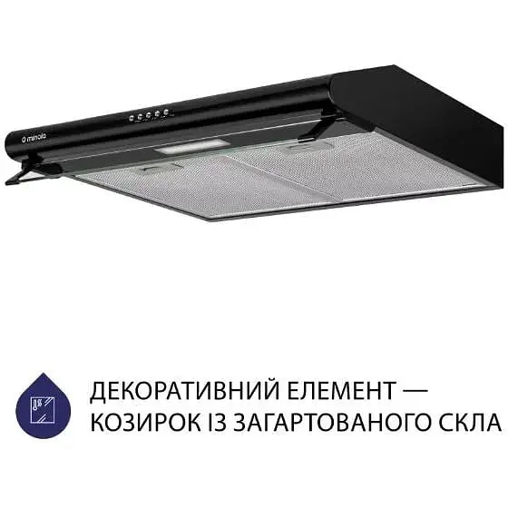 Витяжка Minola HPL 615 BL пласка - фото 3