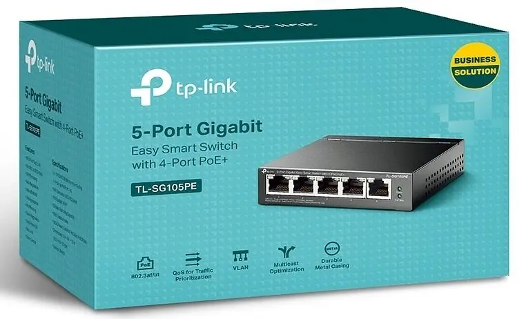 Коммутатор TL-SG105PE 5xGE (4xPoE) 65Вт, WebSmart TP-Link teh0018148 - фото 5