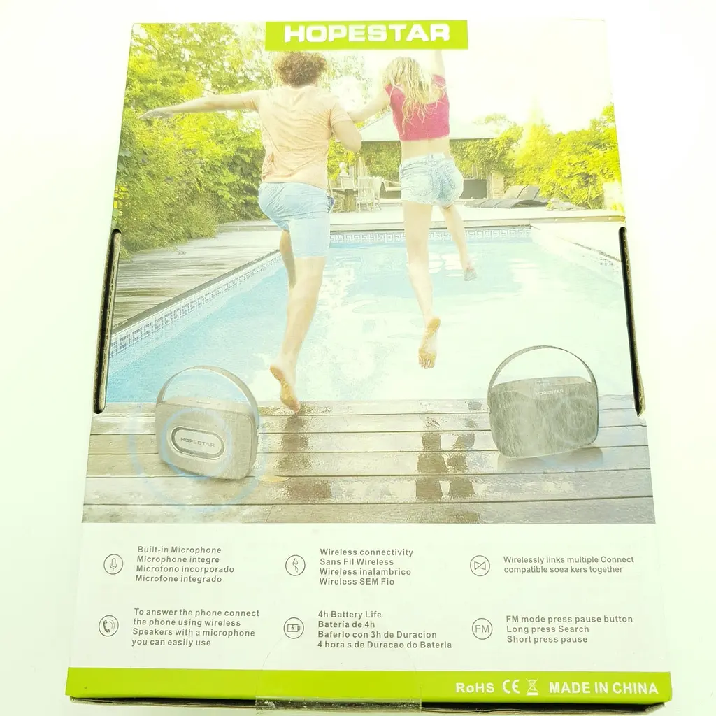 Бездротова акумуляторна колонка Bluetooth акустика FM MP3 AUX USB Hopestar H35 синя - фото 5