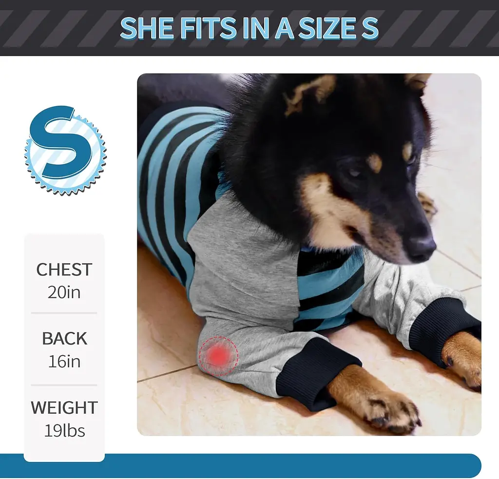 Костюм для відновлення собак Derby Stop Licking Dog Recovery Shirt, Blue, 2XL - фото 5