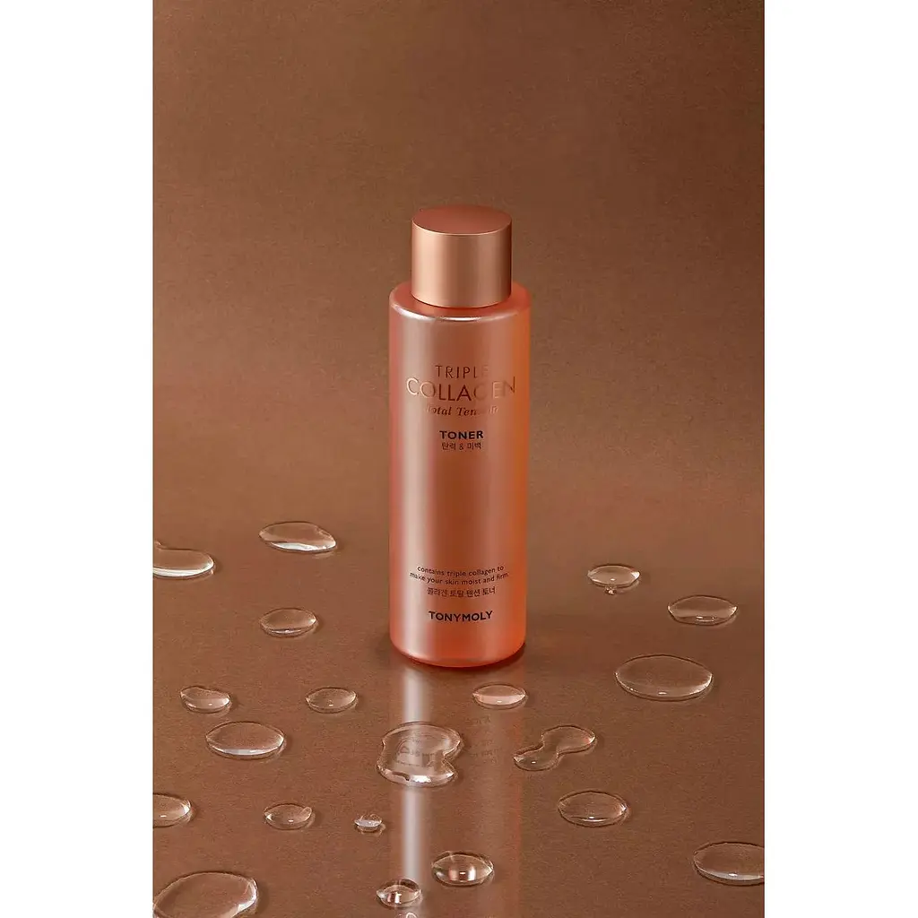 Тонер для обличчя Tony Moly Triple Collagen Total Tension Toner, живильний з колагеном, 200 мл - фото 4