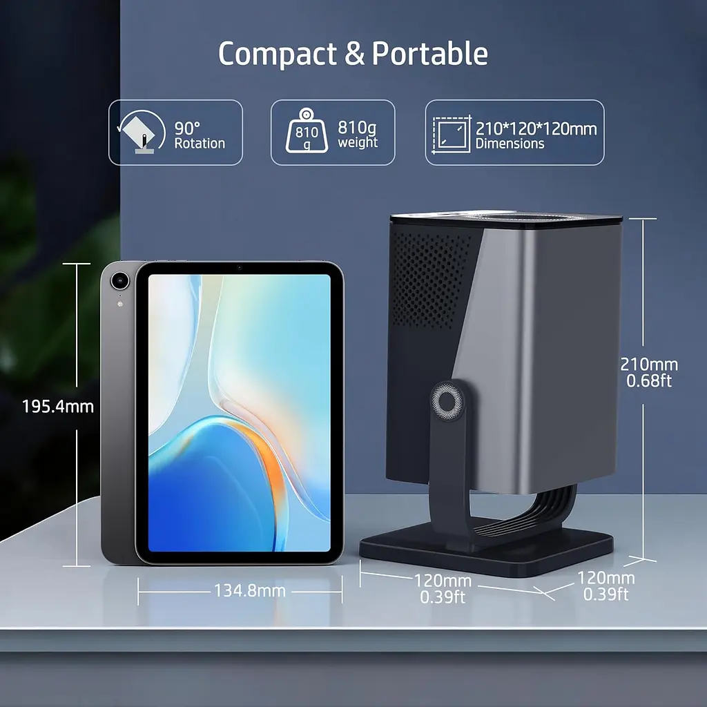 HP Проєктор HP MC475 FHD, 200 lm, LED, 0.8, WiFi, Smart - фото 9