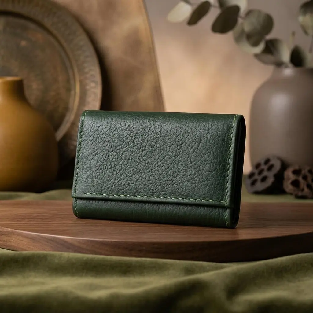 Візитниця-книга ST Leather 19215 зелена - фото 4