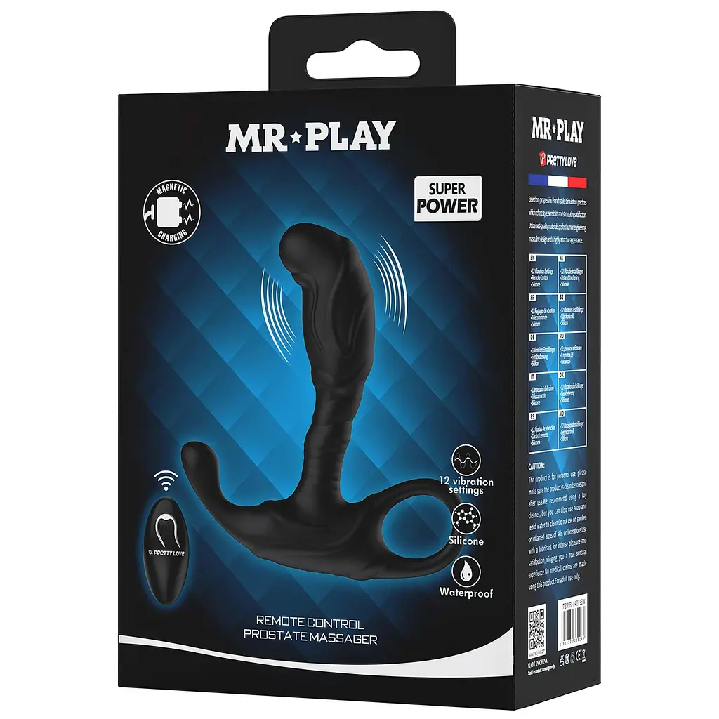 Стимулятор простати Play Remote Control, 11.5 см (чорний) - фото 10