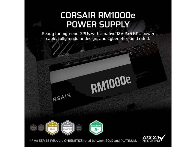 Блок живлення Corsair RM1000e Black (CP-9020297) - фото 7