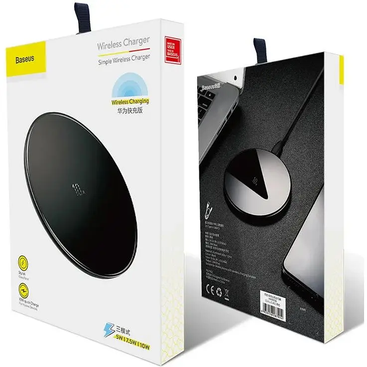 Бездротовий зарядний пристрій Baseus Simple Wireless Charger CCALL-CJK01 Black (62314808) - фото 6