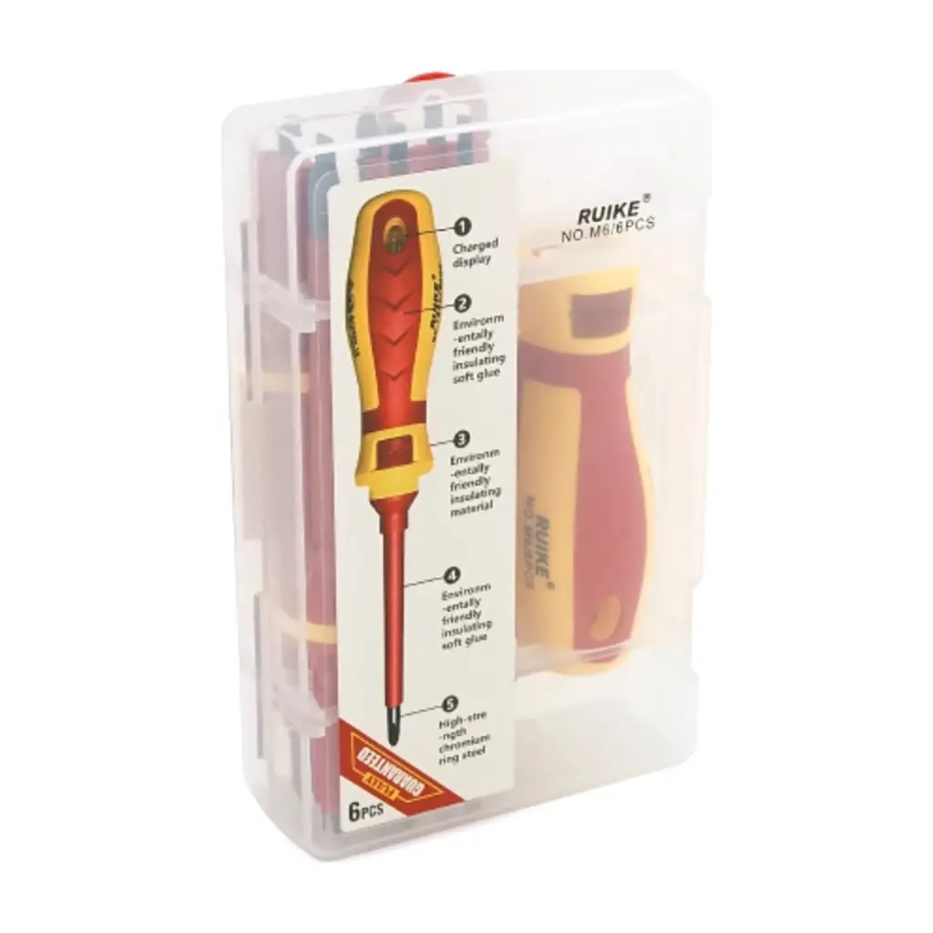 Викрутка Voltronic з насадками, 6 в 1, діелектрична, з індикатором, CRV, Box (М616) - фото 4
