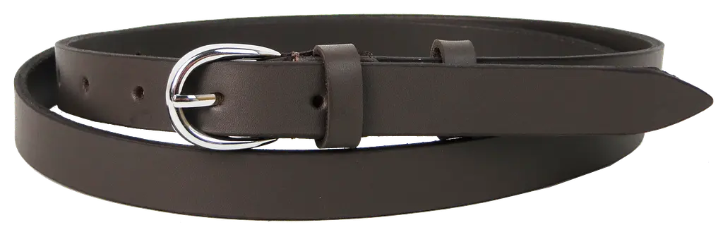 Жіночий шкіряний ремінь Skipper 1630-20 Темно-коричневый 2 см - фото 3
