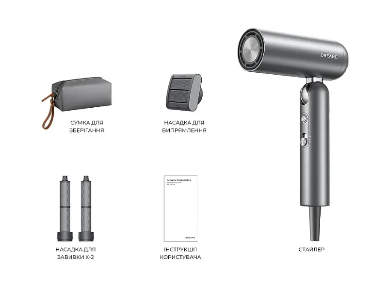 Фен Dreame Pocket Pro 3in1 Grey (AHD51PRO_G) - фото 5