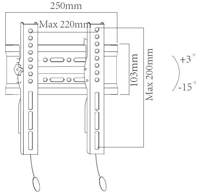 Кронштейн настінний X-Digital STEEL ST215 чорний (6185108) - фото 2