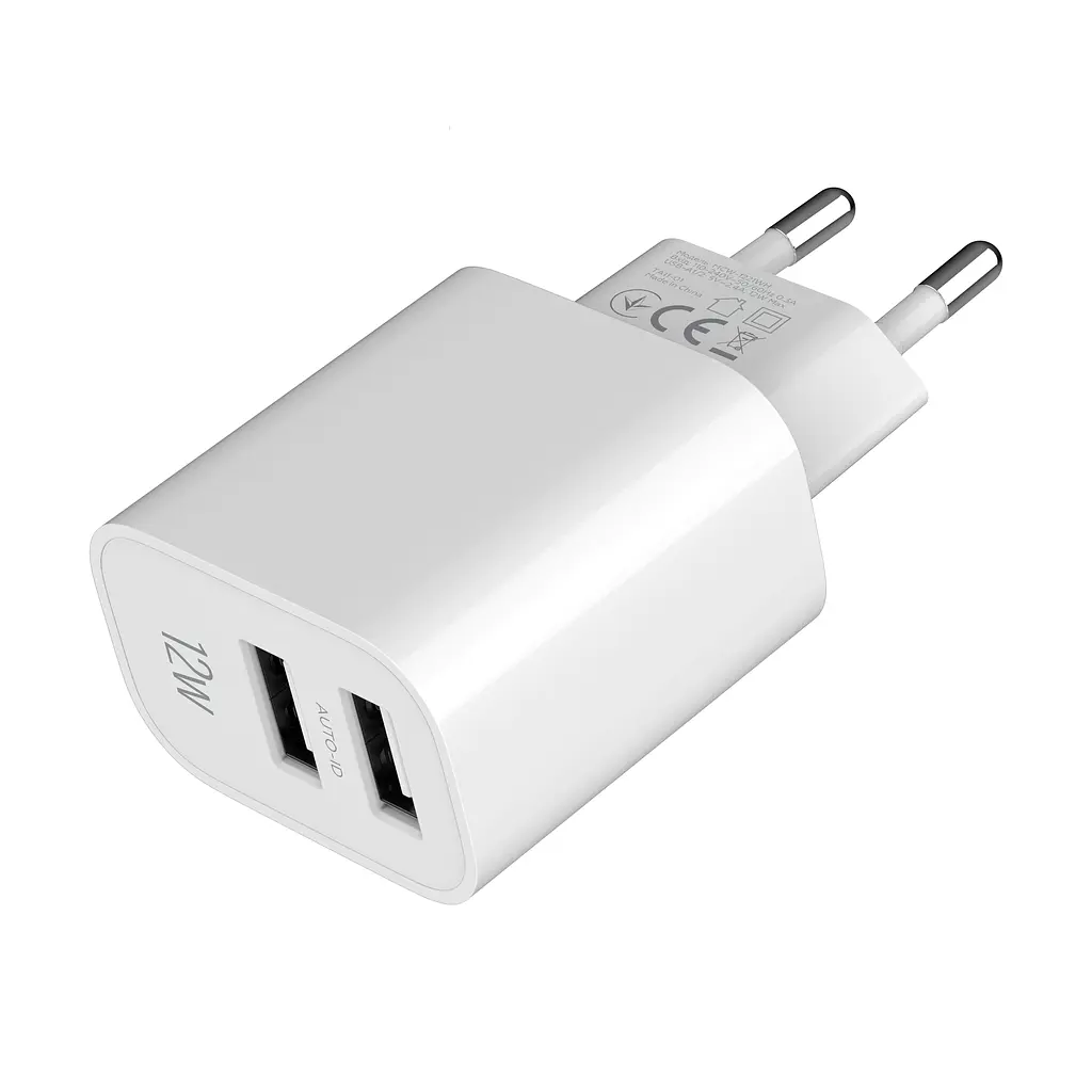Зарядний пристрій мережевий MAKE 12W 2USB 2.4A White - фото 10