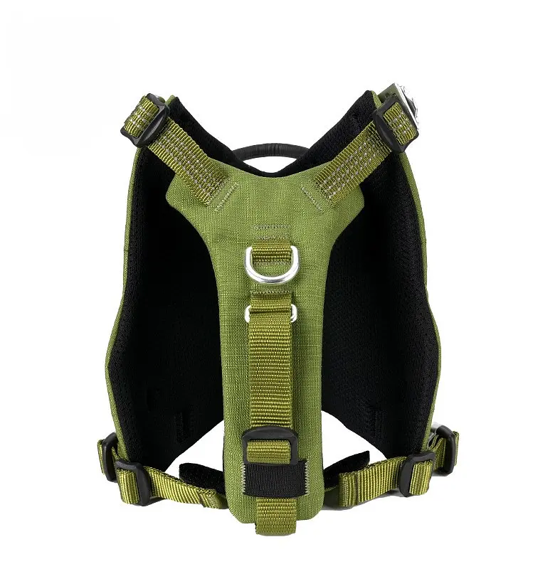 Шлейка для собак Truelove TLB2251 світловідбивна, з водонепроникної тканини Cordura, регульована Оливковий, L - фото 4