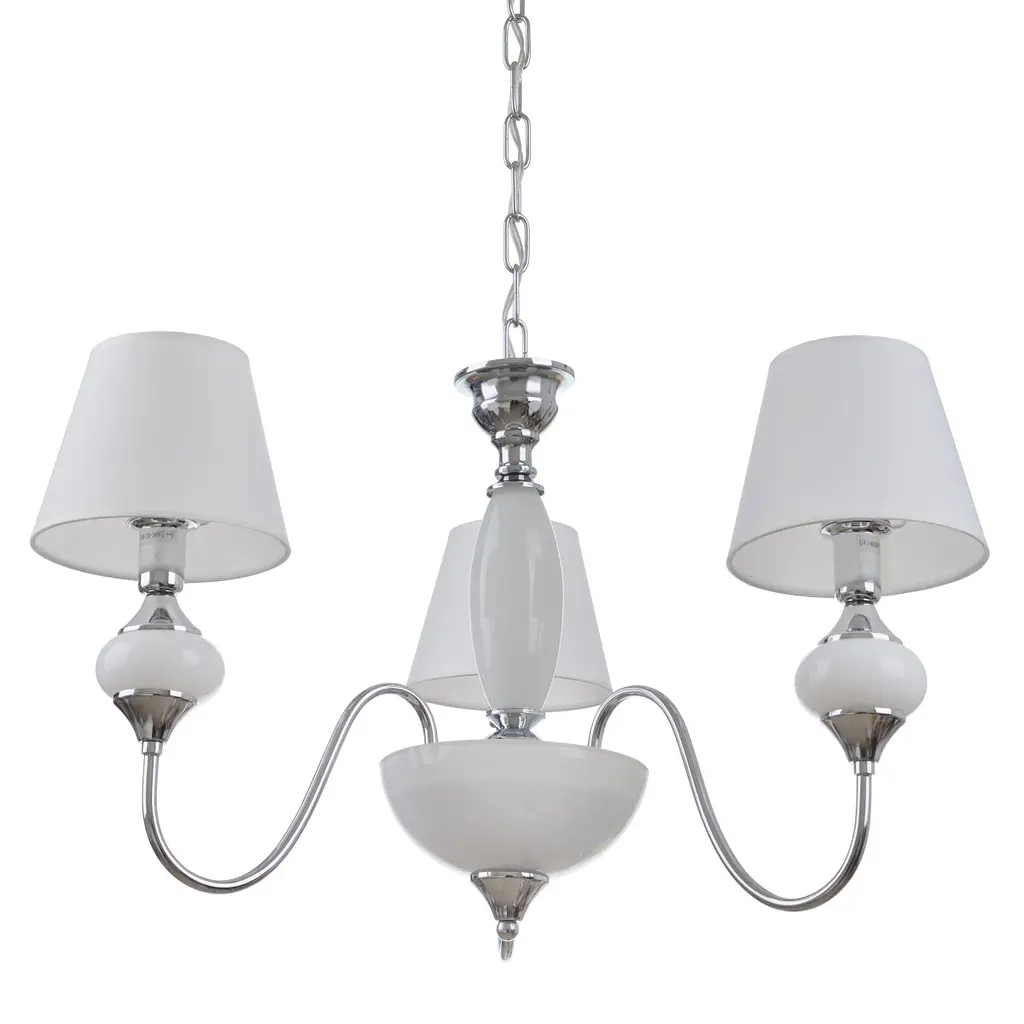 Люстра подвесная Brille с абажуром E14 40W WH (BKL-721S/3) - фото 2