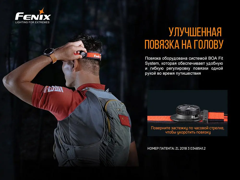Налобний ліхтарик Fenix HL18R-T 500лм (5 режимів) Чорний із червоним - фото 5