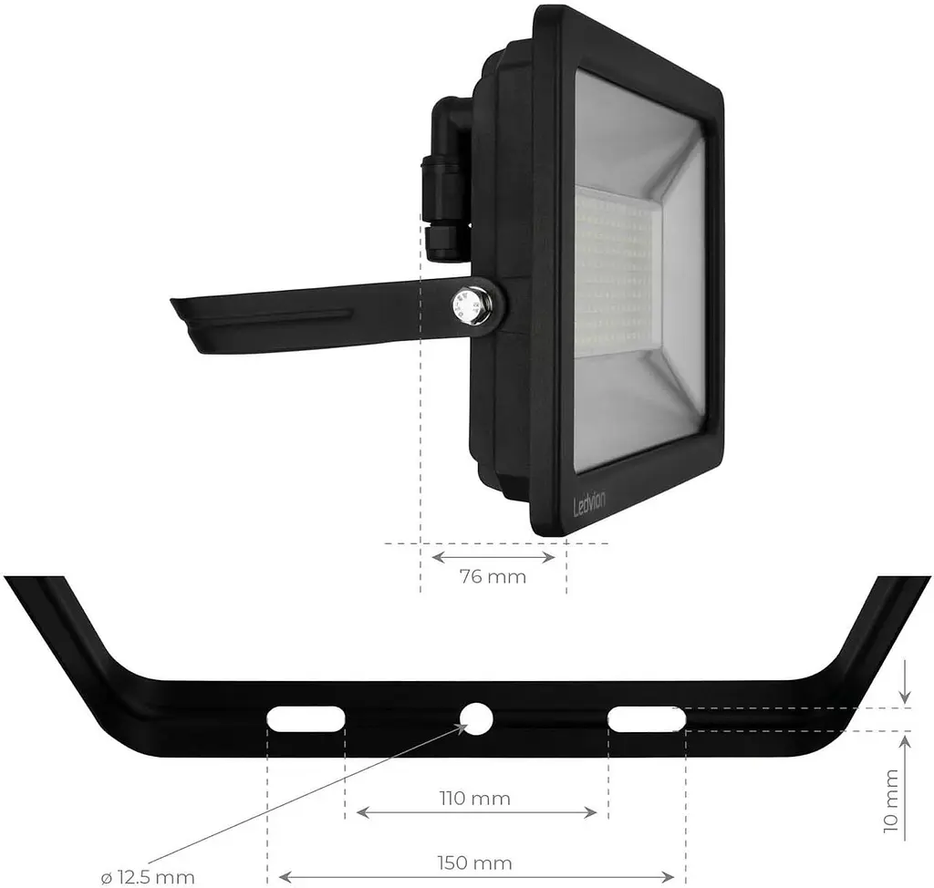 Світлодіодний прожектор Ledvion 150 Вт, 6500K, 12500 лм, IP65 - фото 2