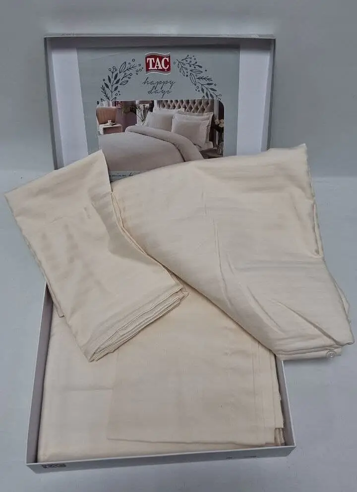 Комплект постільної білизни Premium Basic Cream Євро Tac pbe0041557 - фото 2