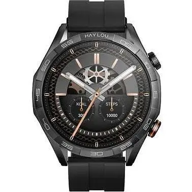 Смарт-годинник Haylou Solar 5 LS20 Black (Silicone + Stainless steel strap) - фото 4